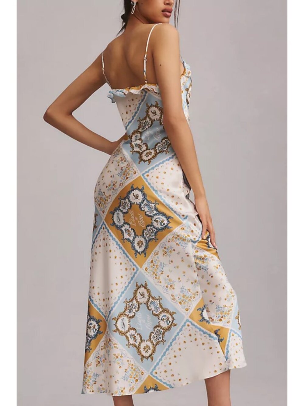 Reformation Aribella Ruffled Printed Silk-Charmeuse Maxi Dress - Picture 6 of 13
